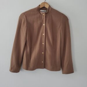 Vintage Worth Brown Wool/Angora Light Jacket